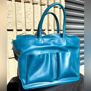 Matt & Nat Branded Raylanmed Teal Diaper Bag